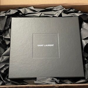 YSL Saint Laurent Yves Saint Laurent Black Gift Box, Dust Bag and Ribbon